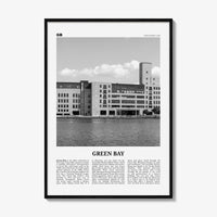 Green Bay Print Black and White, Green Bay Wall Art, Green Bay Poster, Green Bay Photo, Green Bay Wall Décor, Wisconsin, USA, United States