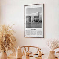 Green Bay Print Black and White, Green Bay Wall Art, Green Bay Poster, Green Bay Photo, Green Bay Wall Décor, Wisconsin, USA, United States