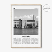 Green Bay Print Black and White, Green Bay Wall Art, Green Bay Poster, Green Bay Photo, Green Bay Wall Décor, Wisconsin, USA, United States