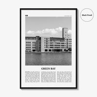 Green Bay Print Black and White, Green Bay Wall Art, Green Bay Poster, Green Bay Photo, Green Bay Wall Décor, Wisconsin, USA, United States