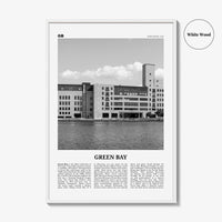 Green Bay Print Black and White, Green Bay Wall Art, Green Bay Poster, Green Bay Photo, Green Bay Wall Décor, Wisconsin, USA, United States