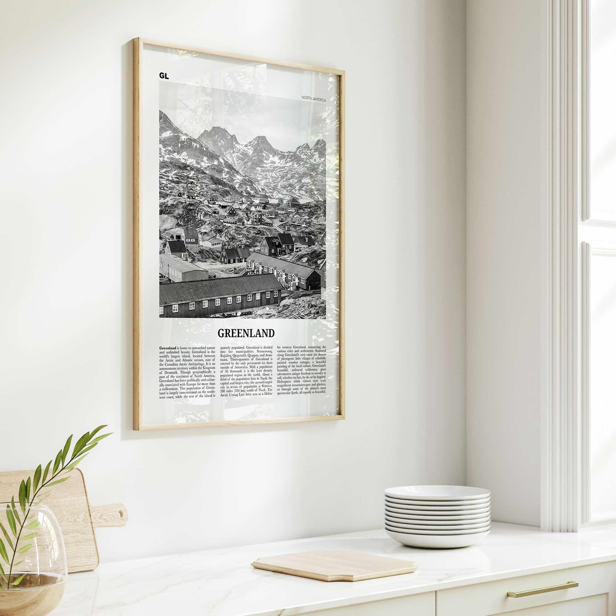 Greenland Print Black and White, Greenland Wall Art, Greenland Poster, Greenland Photo, Kalaallit, Nunaat, Grønland, Godthåb, North America