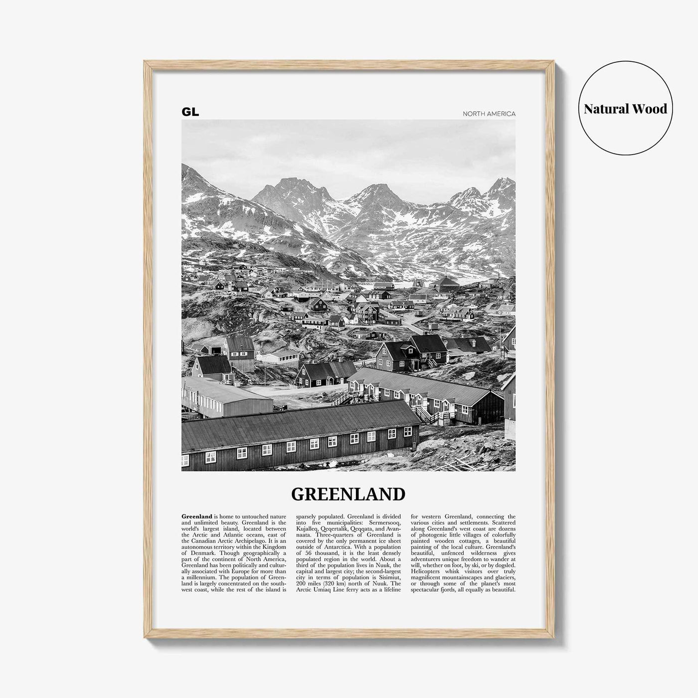 Greenland Print Black and White, Greenland Wall Art, Greenland Poster, Greenland Photo, Kalaallit, Nunaat, Grønland, Godthåb, North America