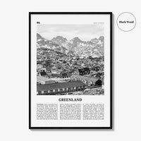 Greenland Print Black and White, Greenland Wall Art, Greenland Poster, Greenland Photo, Kalaallit, Nunaat, Grønland, Godthåb, North America