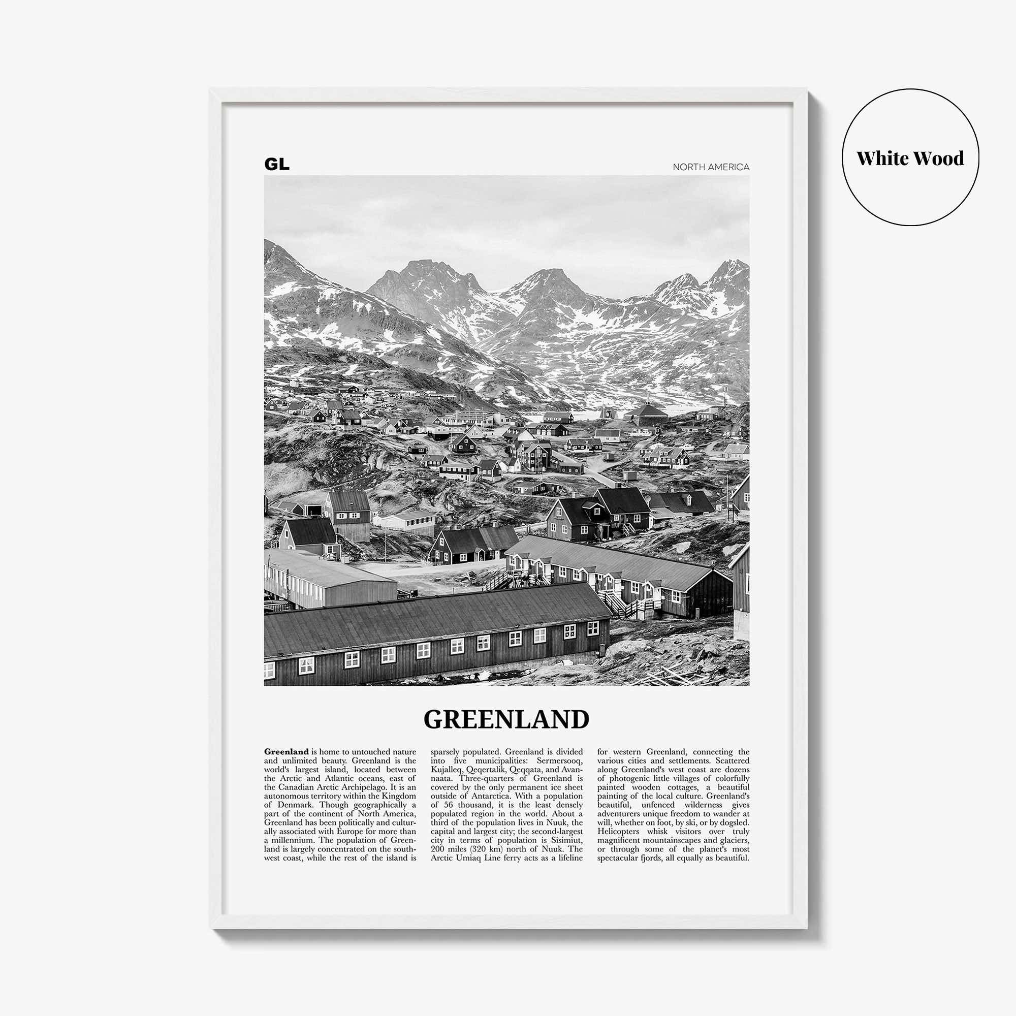 Greenland Print Black and White, Greenland Wall Art, Greenland Poster, Greenland Photo, Kalaallit, Nunaat, Grønland, Godthåb, North America