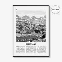 Greenland Print Black and White, Greenland Wall Art, Greenland Poster, Greenland Photo, Kalaallit, Nunaat, Grønland, Godthåb, North America