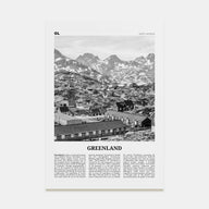 Greenland Travel B&W Poster