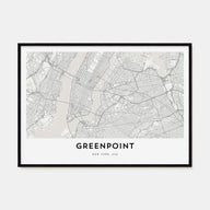 Greenpoint Map Landscape Poster