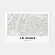 Greenpoint Map Landscape Poster