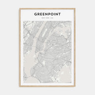 Greenpoint Map Portrait Poster