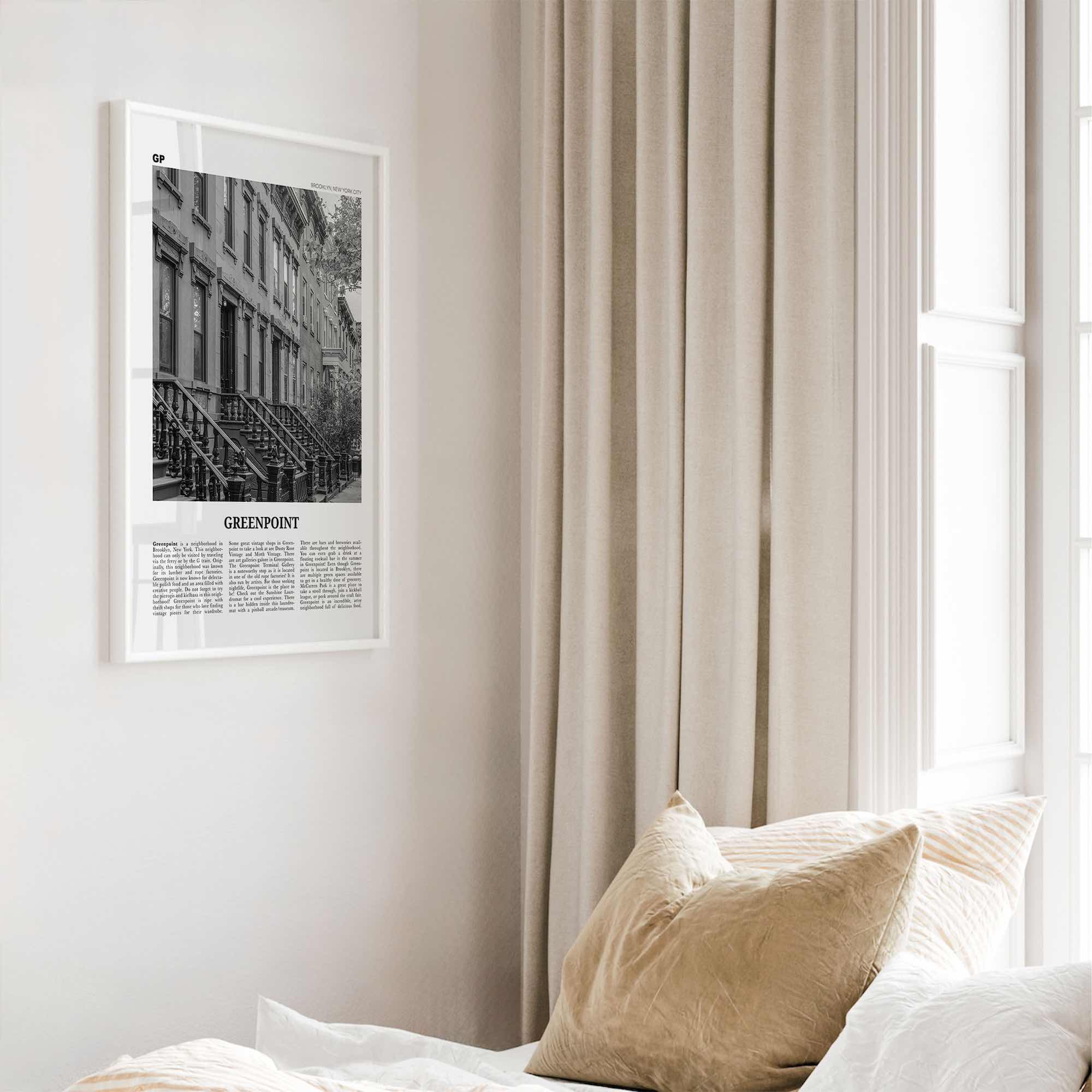 Greenpoint Print Black and White, Greenpoint Wall Art, Greenpoint Poster, Greenpoint Photo, Greenpoint Wall Décor, Brooklyn, New York, USA