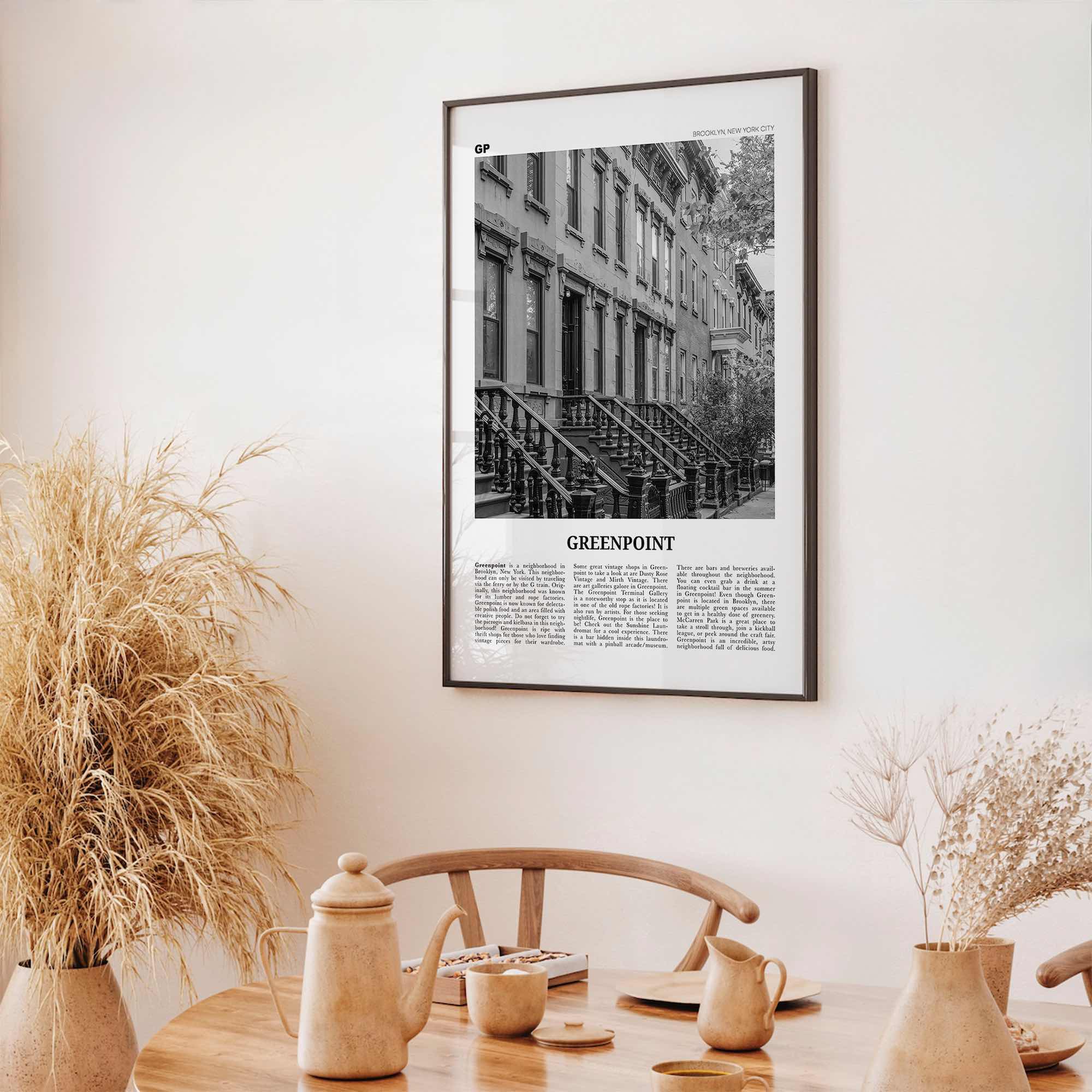 Greenpoint Print Black and White, Greenpoint Wall Art, Greenpoint Poster, Greenpoint Photo, Greenpoint Wall Décor, Brooklyn, New York, USA