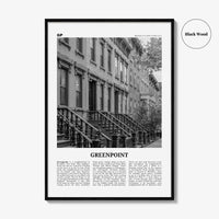 Greenpoint Print Black and White, Greenpoint Wall Art, Greenpoint Poster, Greenpoint Photo, Greenpoint Wall Décor, Brooklyn, New York, USA