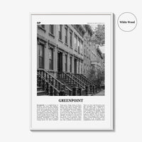 Greenpoint Print Black and White, Greenpoint Wall Art, Greenpoint Poster, Greenpoint Photo, Greenpoint Wall Décor, Brooklyn, New York, USA
