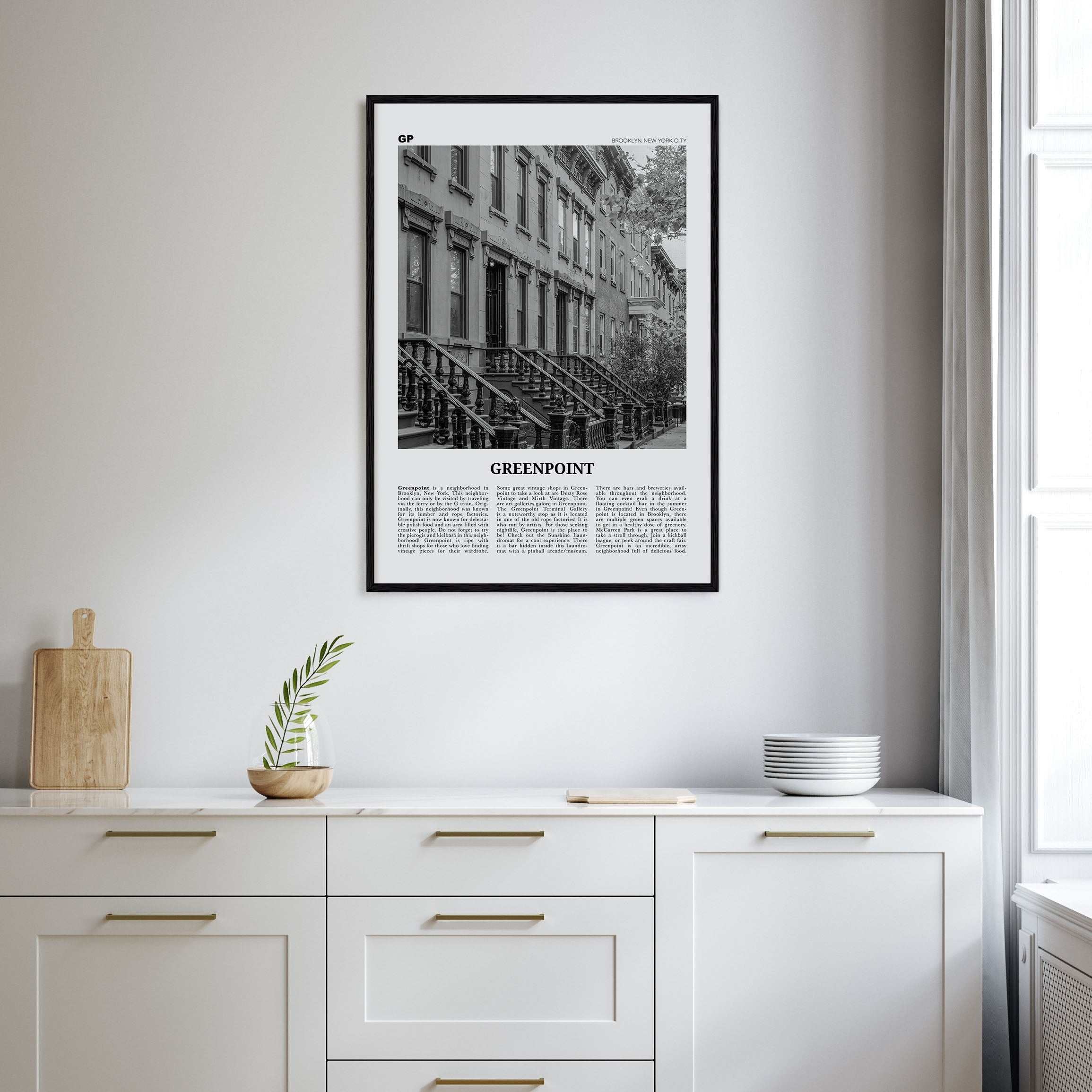 Greenpoint Travel B&W Poster
