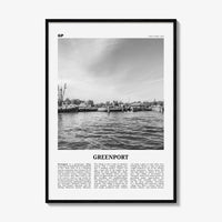 Greenport Print Black and White, Greenport Wall Art, Greenport Poster, Greenport Photo, Greenport Wall Décor, Greenport Map, New York, USA