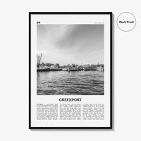 Greenport Print Black and White, Greenport Wall Art, Greenport Poster, Greenport Photo, Greenport Wall Décor, Greenport Map, New York, USA