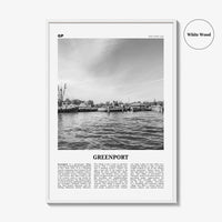 Greenport Print Black and White, Greenport Wall Art, Greenport Poster, Greenport Photo, Greenport Wall Décor, Greenport Map, New York, USA