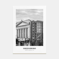 Greensboro Portrait B&W No 1 Poster