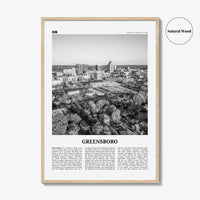 Greensboro Print Black and White No 1, Greensboro Wall Art, Greensboro Poster, Greensboro Photo, North Carolina, USA United States, America
