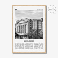 Greensboro Print Black and White No 2, Greensboro Wall Art, Greensboro Poster, Greensboro Photo, North Carolina, USA United States