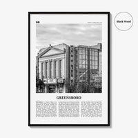 Greensboro Print Black and White No 2, Greensboro Wall Art, Greensboro Poster, Greensboro Photo, North Carolina, USA United States