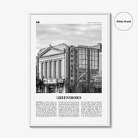 Greensboro Print Black and White No 2, Greensboro Wall Art, Greensboro Poster, Greensboro Photo, North Carolina, USA United States