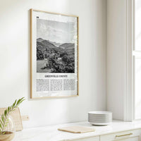 Greenville County Print Black and White, Greenville Wall Art, Greenville Poster, Greenville Photo, Greenville Wall Décor, Greenville Map