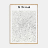 Greenville Map Portrait Poster