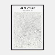 Greenville Map Portrait Poster