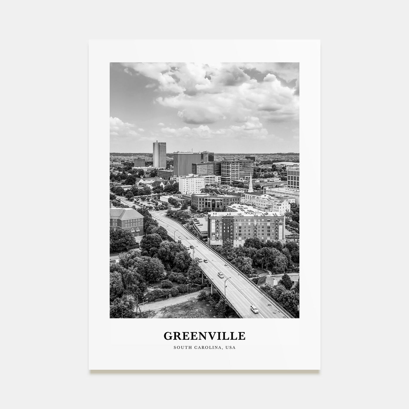 Greenville Portrait B&W No 2 Poster