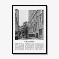 Greenville Print Black and White No 2, Greenville Wall Art, Greenville Poster, Greenville Photo, South Carolina USA, United States