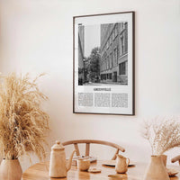 Greenville Print Black and White No 2, Greenville Wall Art, Greenville Poster, Greenville Photo, South Carolina USA, United States