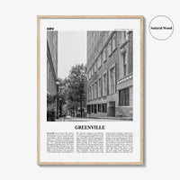 Greenville Print Black and White No 2, Greenville Wall Art, Greenville Poster, Greenville Photo, South Carolina USA, United States