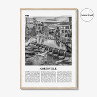 Greenville Print Black and White No 3, Greenville Wall Art, Greenville Poster, Greenville Photo, Greenville Wall Décor, Greenville Map,