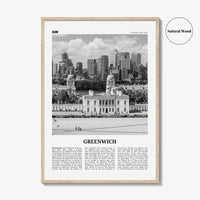 Greenwich Print Black and White London, Greenwich Wall Art, Greenwich Poster, Greenwich Photo, Greenwich Wall Décor, Greenwich Map, England