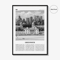 Greenwich Print Black and White London, Greenwich Wall Art, Greenwich Poster, Greenwich Photo, Greenwich Wall Décor, Greenwich Map, England