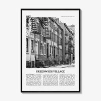 Greenwich Village Print Black and White, Greenwich Village Wall Art, Greenwich Village Poster, Greenwich Village Photo, Manhattan, New York