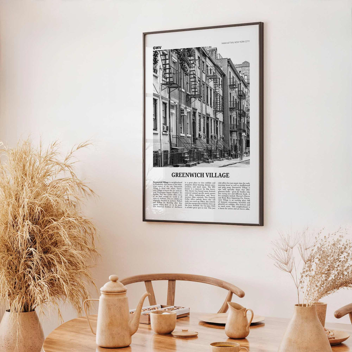 Greenwich Village Print Black and White, Greenwich Village Wall Art, Greenwich Village Poster, Greenwich Village Photo, Manhattan, New York