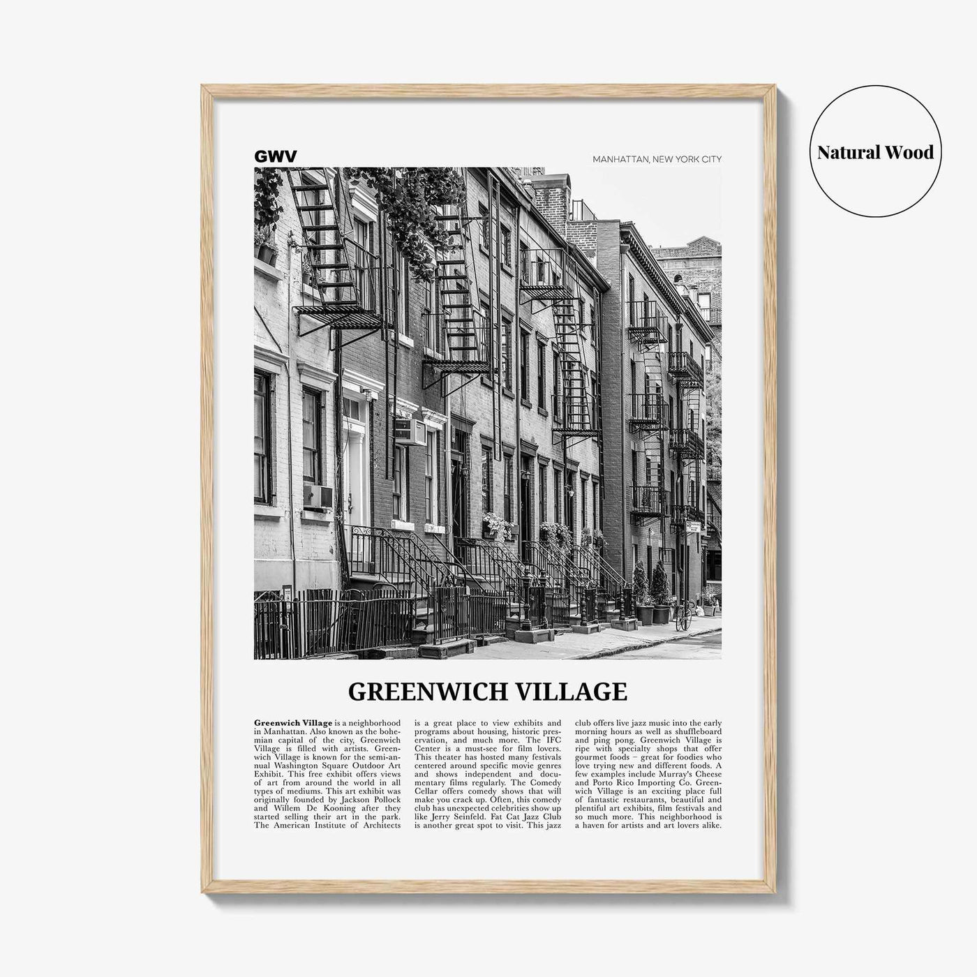 Greenwich Village Print Black and White, Greenwich Village Wall Art, Greenwich Village Poster, Greenwich Village Photo, Manhattan, New York