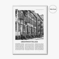Greenwich Village Print Black and White, Greenwich Village Wall Art, Greenwich Village Poster, Greenwich Village Photo, Manhattan, New York