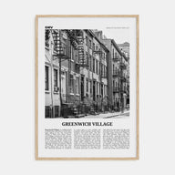 Greenwich Village Travel B&W Poster