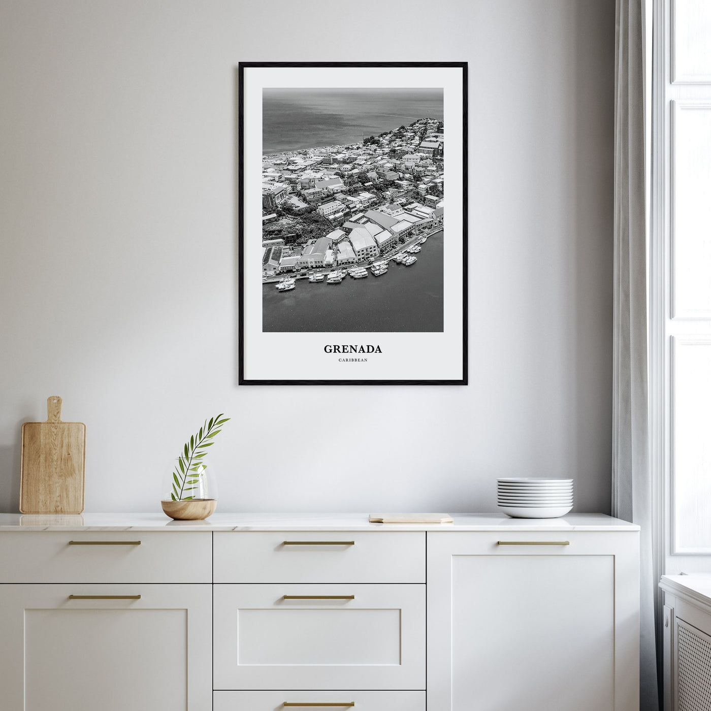 Grenada Portrait B&W Poster