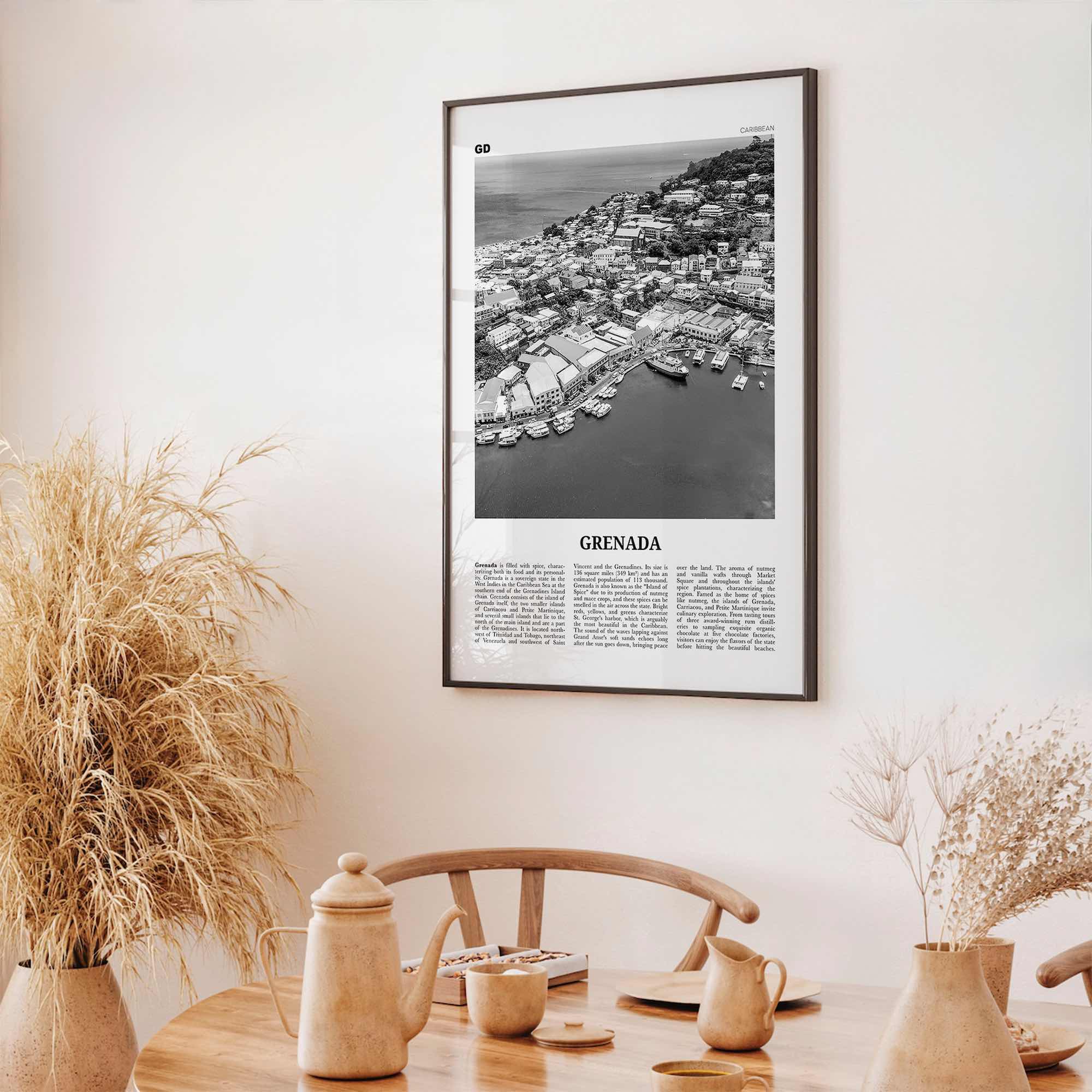 Grenada Print Black and White, Grenada Wall Art, Grenada Poster, Grenada Photo, Grenada Decor, Gwenad, West Indies, Saint Vincent, Caribbean