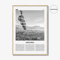 Grenoble Print Black and White, Grenoble Wall Art, Grenoble Poster, Grenoble Photo, Grenoble Decor, France, Grenoblo, Rhône-Alpes, Europe