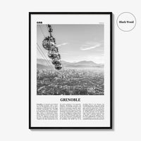 Grenoble Print Black and White, Grenoble Wall Art, Grenoble Poster, Grenoble Photo, Grenoble Decor, France, Grenoblo, Rhône-Alpes, Europe