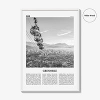 Grenoble Print Black and White, Grenoble Wall Art, Grenoble Poster, Grenoble Photo, Grenoble Decor, France, Grenoblo, Rhône-Alpes, Europe