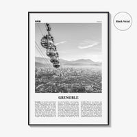 Grenoble Print Black and White, Grenoble Wall Art, Grenoble Poster, Grenoble Photo, Grenoble Decor, France, Grenoblo, Rhône-Alpes, Europe