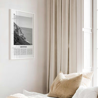 Greystones Print Black and White, Greystones Wall Art, Greystones Poster, Greystones Photo, Greystones Wall Décor, Greystones Map, Ireland