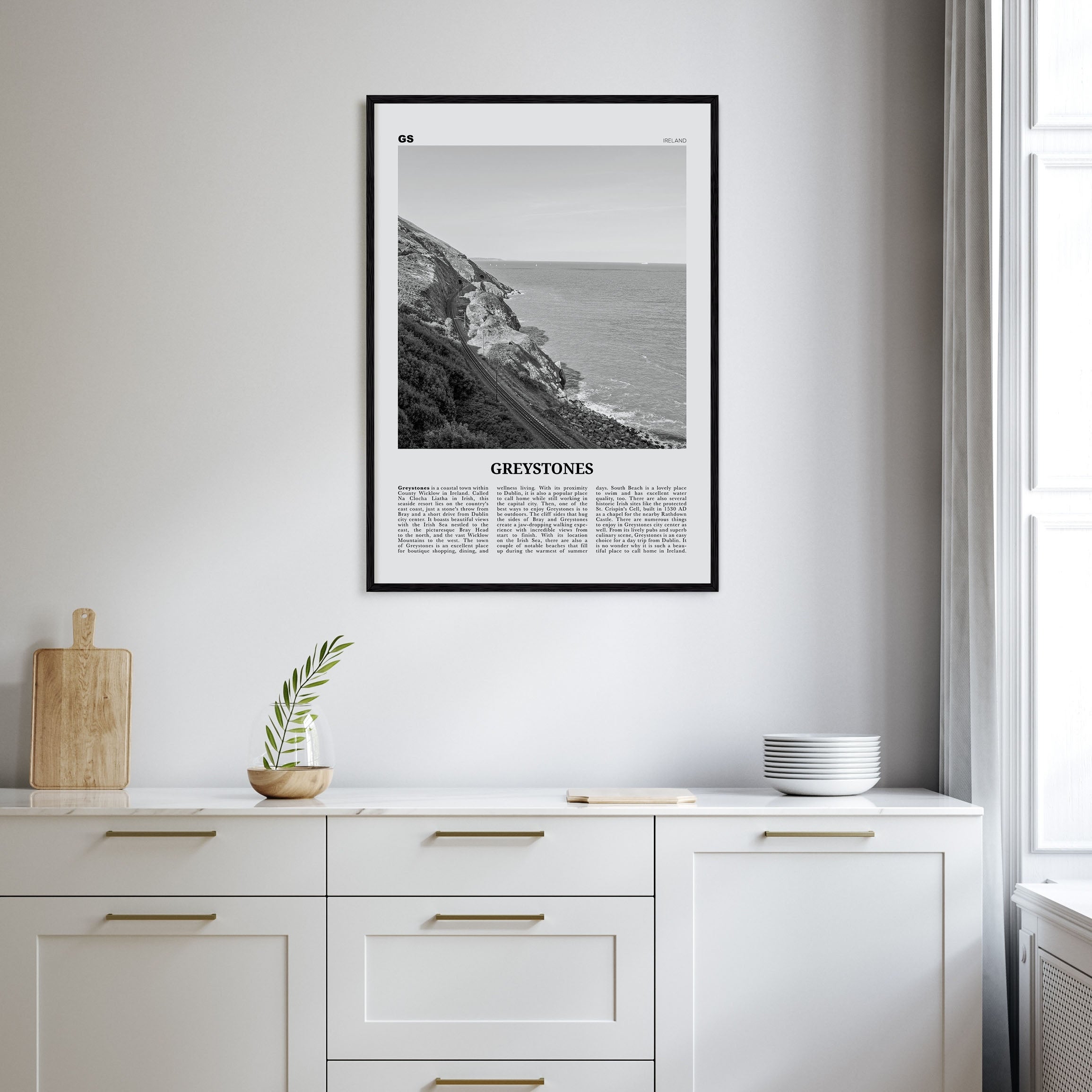 Greystones Travel B&W Poster